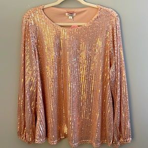 New with tags Andree by unit sequin long sleeves blouse. Size 1x